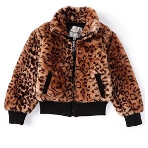 Urban Republic Baby Girls Faux Fur Bomber Jacket